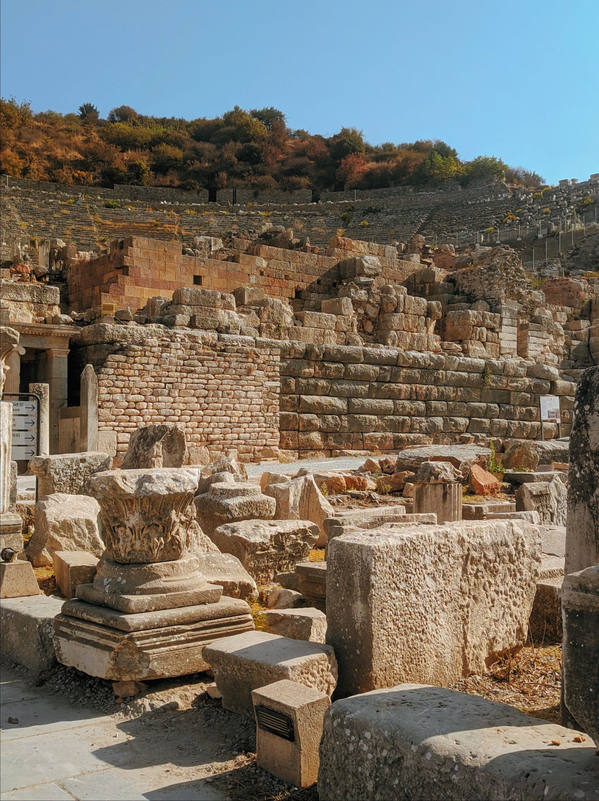 Ruins of the Great Theatre at Ephesus in Turkey