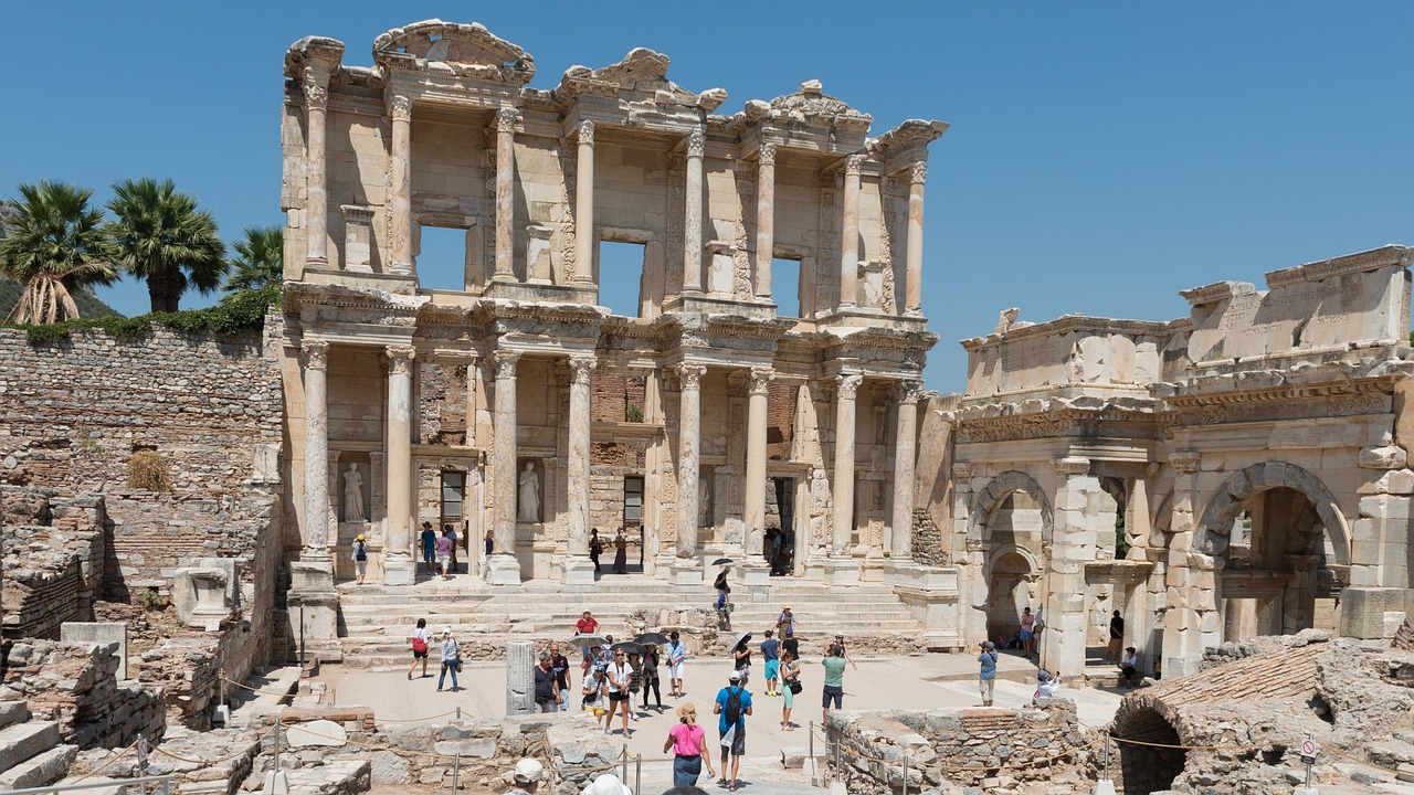 Ruins of ancient Ephesus with the Library of Celsus