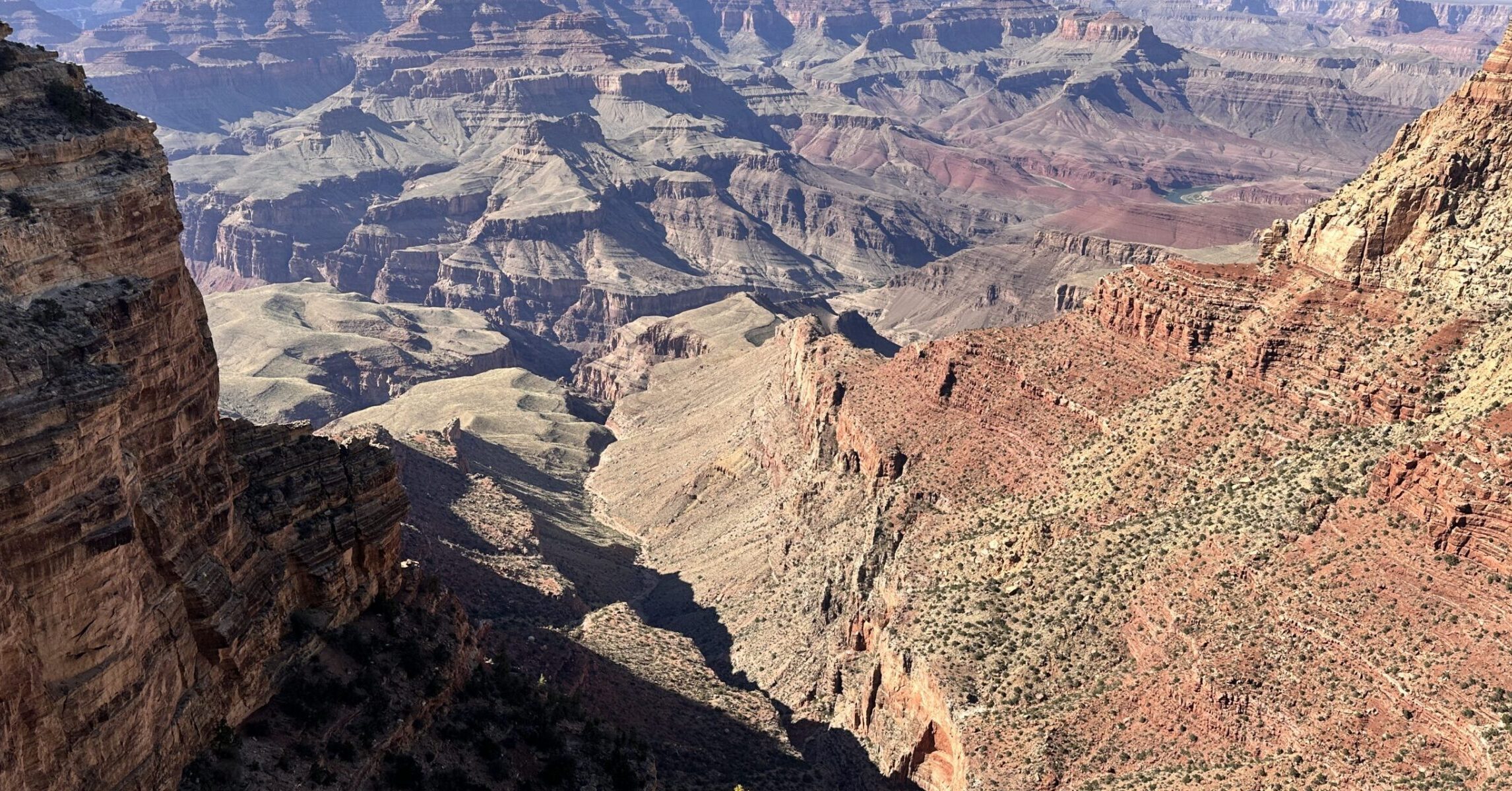 Grand Canyon rock layers viewed from the South Rim in Grand Canyon National Park