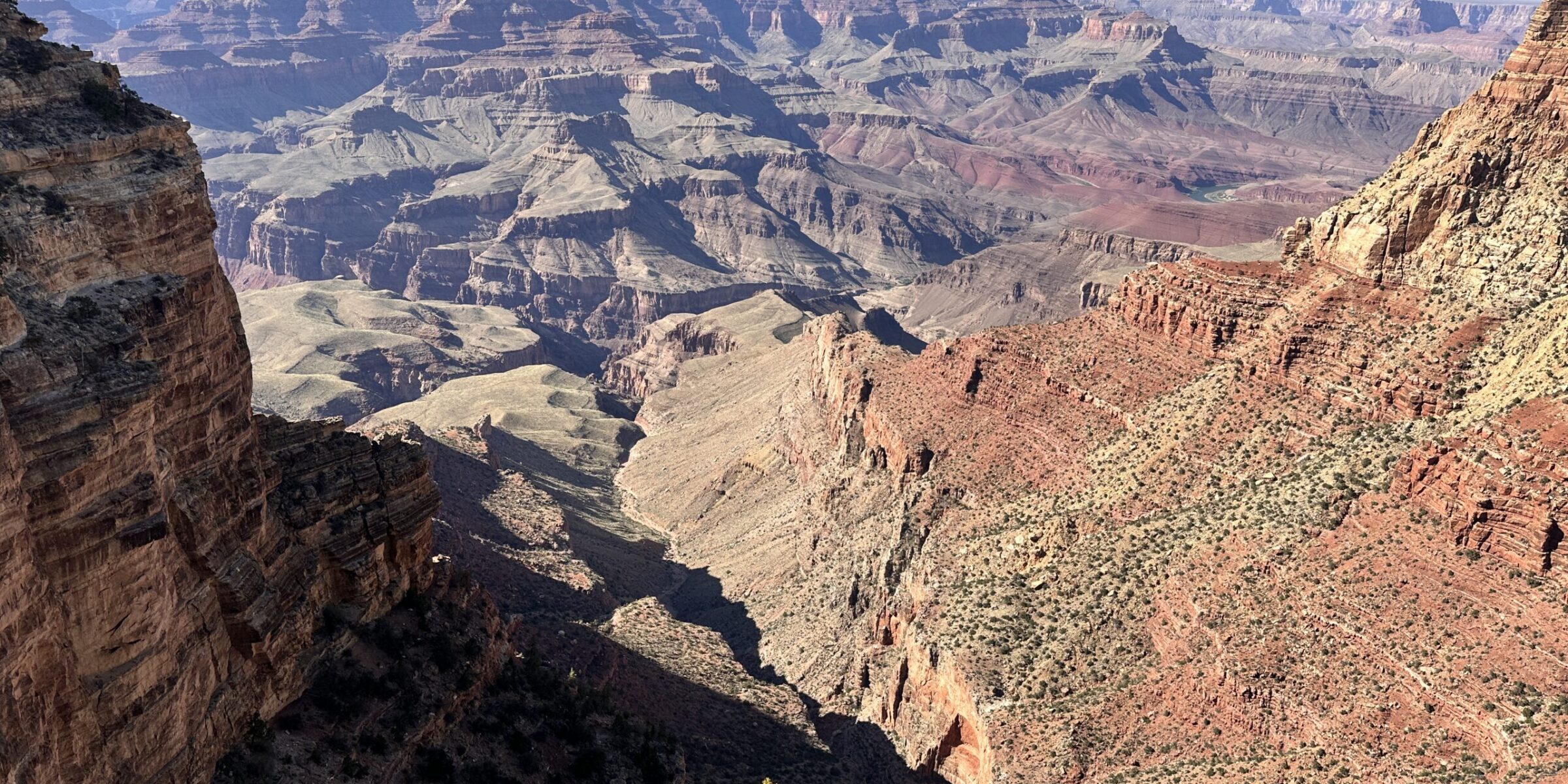 Grand Canyon rock layers viewed from the South Rim in Grand Canyon National Park